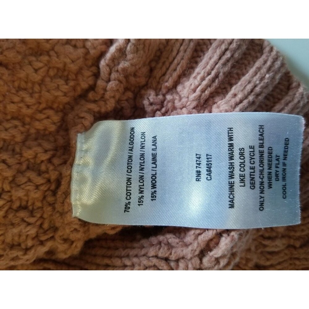 Natural Reflections Womens V Neck Long Sleeve Pullover Cable Knit Sweater Small - Picture 6 of 9